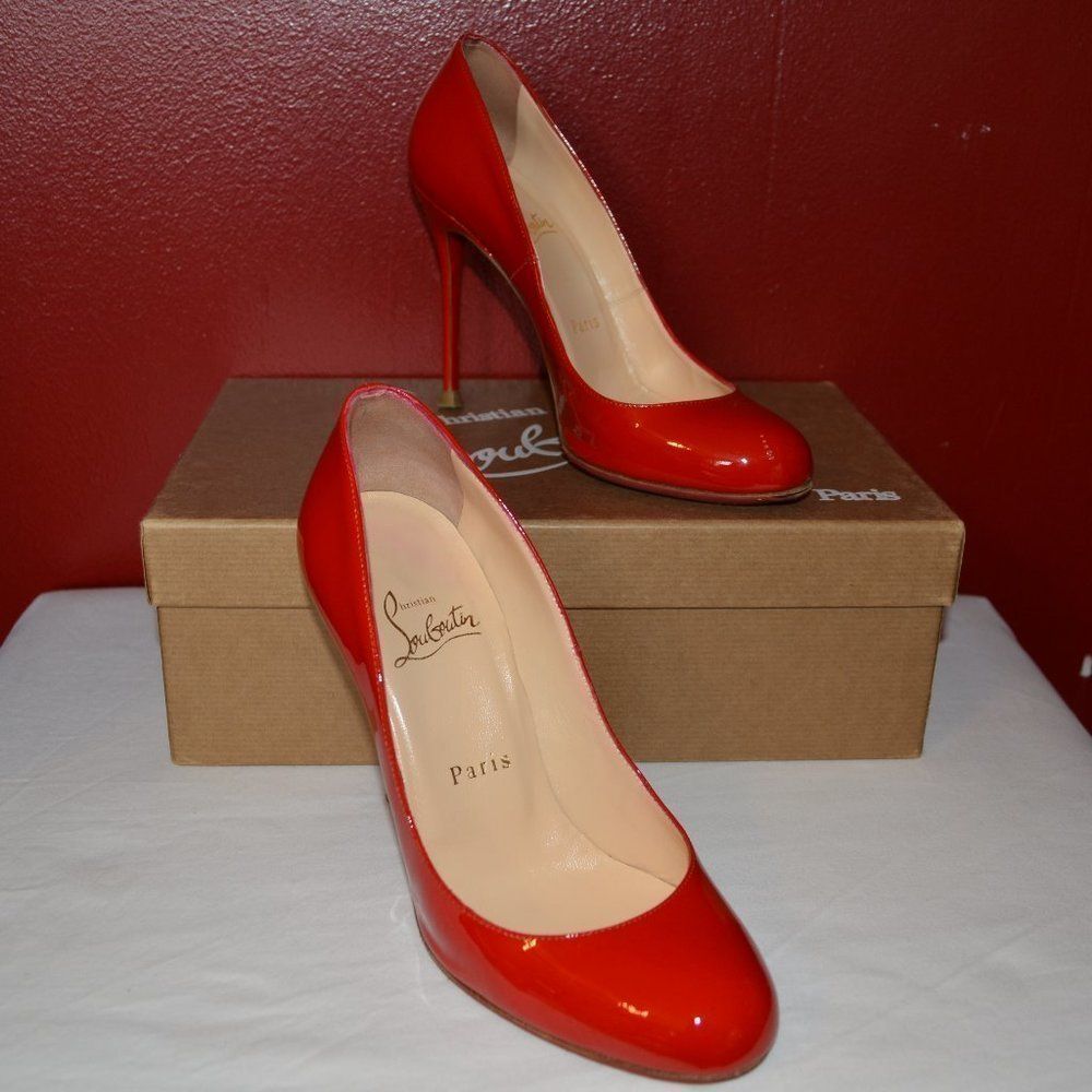 𝅺CHRISTIAN Louboutin Red Fifille 100 Patent Calf - Picture 2 of 16
